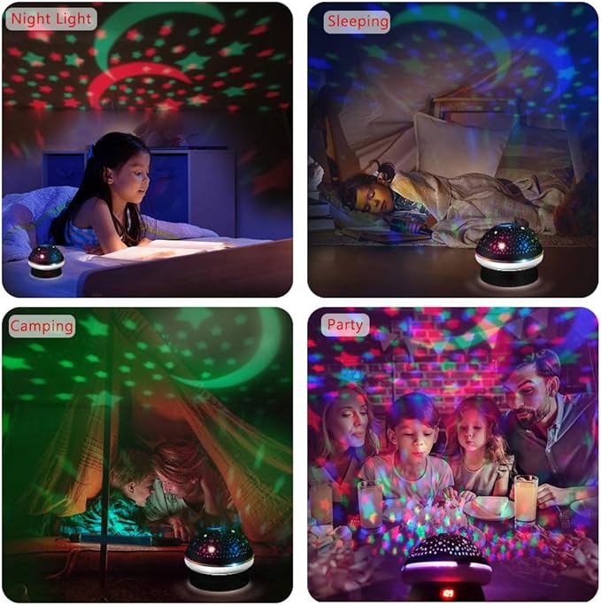 Timer Star Light Projector with Remote Control,Rotation and 16 Colors Projection Lamp and Sleep Light,Christmas Easter Birthday Gifts for Kids, Boys Girls Gifts