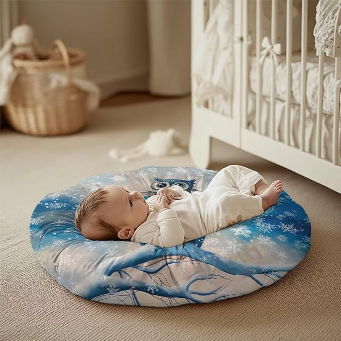 Owl Nursing Pillow Cover Girls Breastfeeding Pillow Cover for Baby, Snug Fits Newborn Nursing Pillow Case Super Soft Breathable Breastfeeding Pillow Slipcover