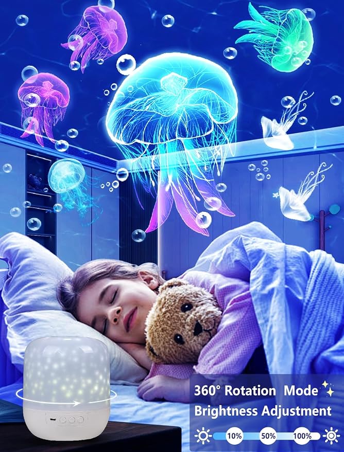 21 Sets of Films, Projector Night Light for Kids, Light Projector for Kids Room, Ceiling, Star Galaxy Projector with 360° Rotation Dimmable for Baby Girls, Birthday, Christmas, Nursery, Room Decor