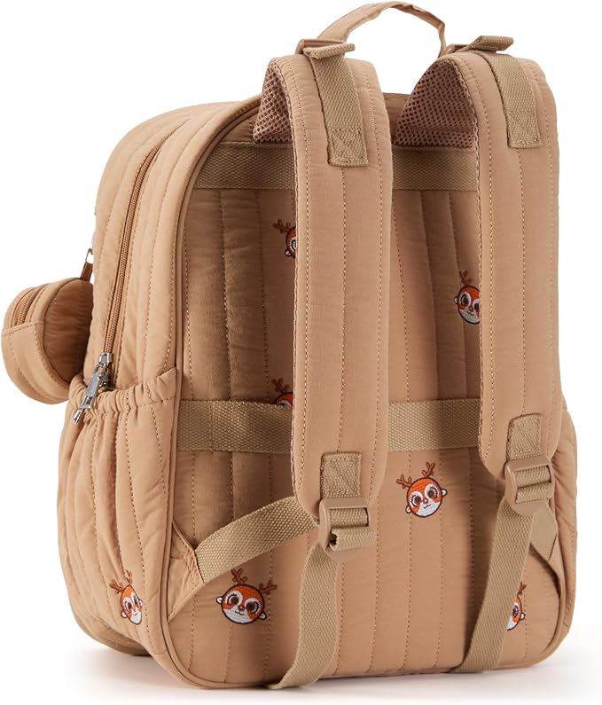 GOBABYMART Large Diaper Bag Backpack with Changing Pad, Insulated Bottle Pockets, Travel & Hospital Bag for Mom & Dad (Large - Brown Deer)