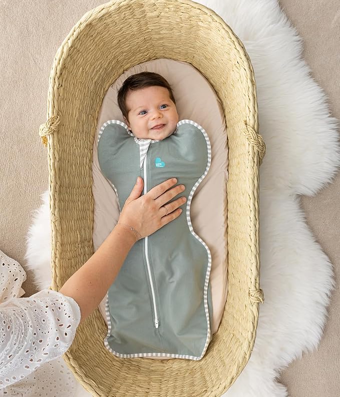Love To Dream Swaddle Up Viscose from Bamboo, Arms Up Position, Soft and Sustainable Bamboo Fabric, Versatile Wearable Blanket,1.0 TOG (20-24°C) Ideal for Moderate Temps, Newborn 5-8.5 lbs, Deep Olive
