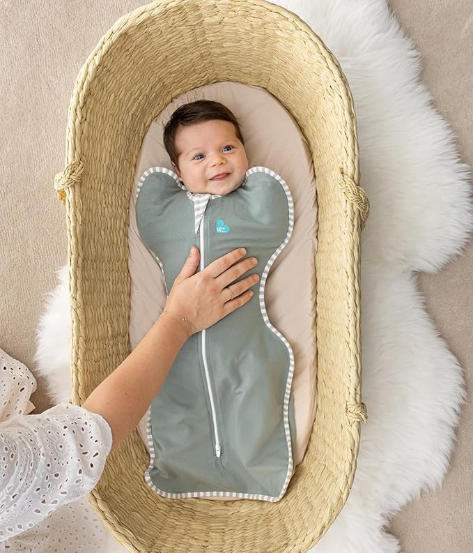 Love to Dream Swaddle UP, Baby Sleep Sack, Self-Soothing Swaddles for Newborns, Improves Sleep, Snug Fit Helps Calm Startle Reflex, New Born Essentials for Baby, 1.0 TOG, Newborn 5-8.5 lbs, Deep Olive