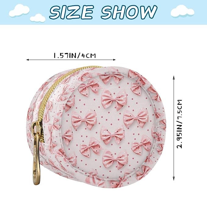 Bows Portable Baby Pacifier Holder Case with Clip for Stroller Diaper Bag Travel A113274