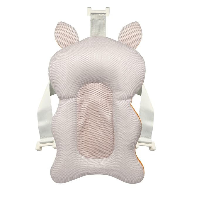 Baby Bath Seat Support Net Soft Infant Bathing Seat Support Mat Suspension Shower Pad Adjustable Non-Slip Newborn Bathtub Sling Mat Baby Sink Bather Tub Shower Net Bathtub Sit Up Mesh 0-8 Month