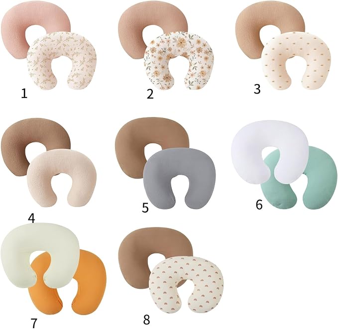 2pcs/Set Removable Baby Feeding Pillow Case Newborns Breastfeeding Cushion Covers Detachable Sleeve for Boys Girls