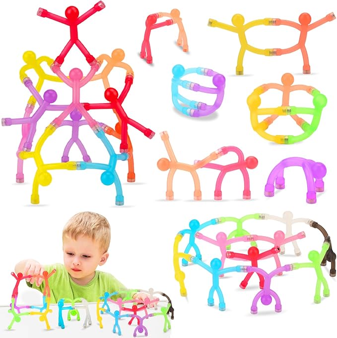 48pcs Travel Magnetic Toys for Kids Toddlers: Portable & Durable for Airplane Road Trip Car Travel Games, Magnetic-People-Magnet-Men, Creativity & Educational, Fidget Toys for Classroom Office
