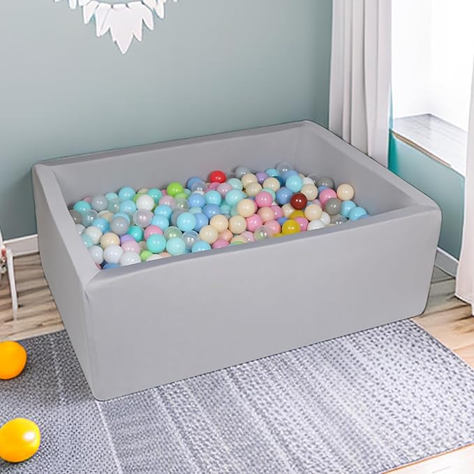 Foam Ball Pit for Kid, Kids Soft Ball Pit,Kiddie Balls PoolIdeal Gift Toys for Children, Rectangle, 40 Inch