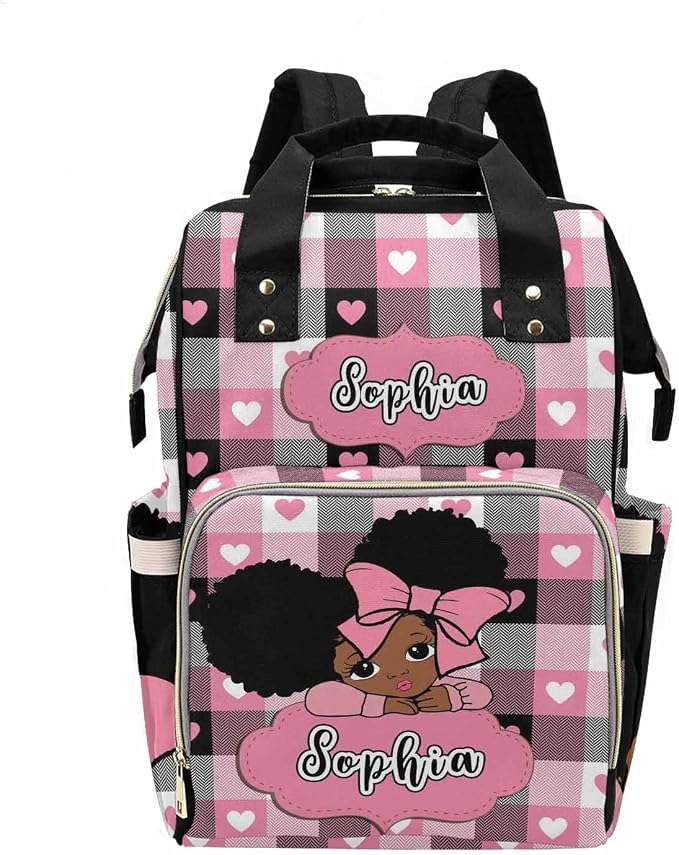 D-Story Personalized Diaper Bag Multifunction Personalized Boys Nappy Bag Hiking Bag Customized Backpacks Expandable