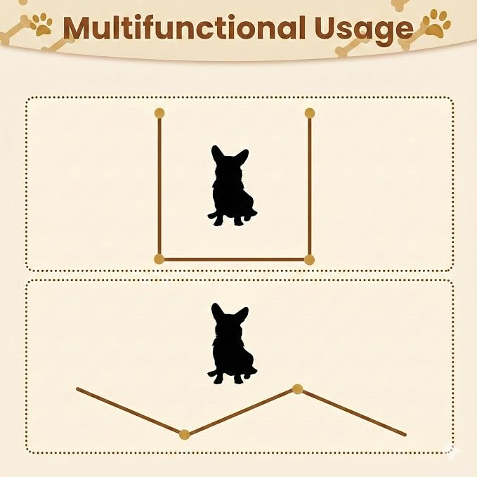 Clear Acrylic Freestanding Dog Gate, Folding Pet Barrier for House, Indoor Stairs & Doorways, Transparent Puppy Fence with Handles, Foldable Playpen for Small Dogs, Rabbit