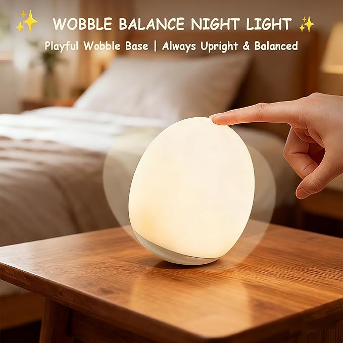Night Light for Kids,Egg Night Light for Baby Nursery, 7 Colors Changing &30-Min Timer Portable Nursery Night Lamp forBaby Nursery & Kids Bedroom,BPA Free, Eye Caring, Soft
