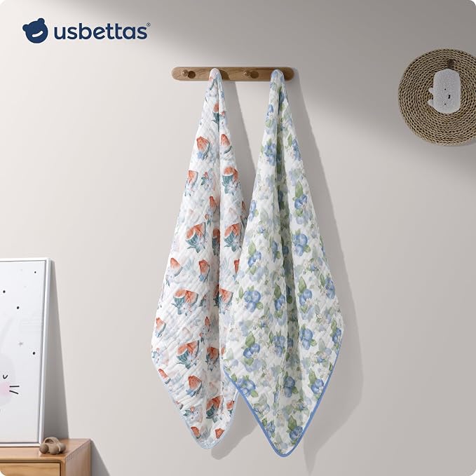 Baby Hooded Towel 2 Pack, Ultra Absorbent & Soft Muslin Baby Towel - 32 x 32 Inches, Baby Bath Towel for Newborns, Infants & Toddlers, Ideal for Bath Time, Pool & Beach