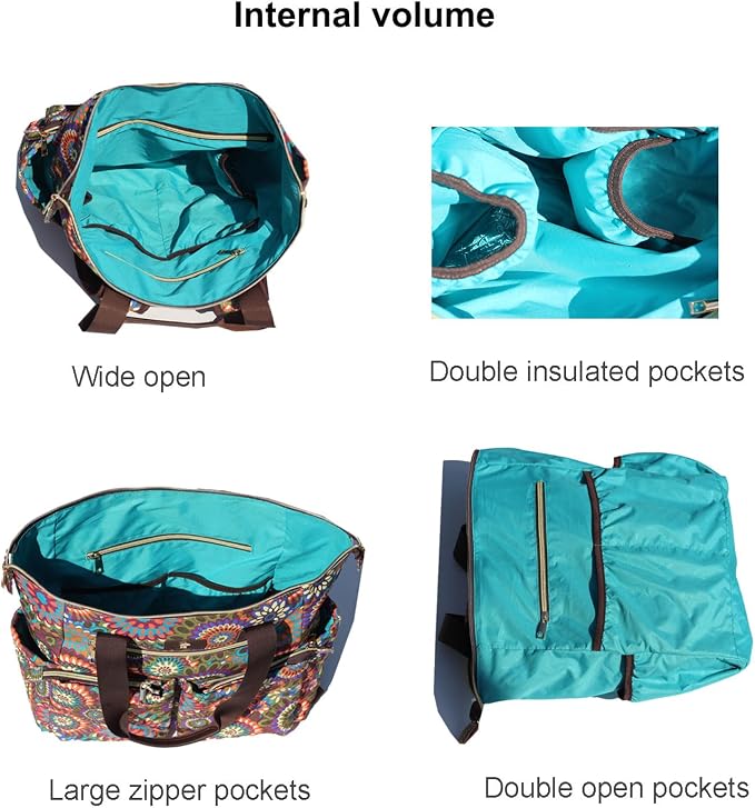 ESVAN Diaper Tote Bag Totepack Backpack 2 in 1 for Women Multifunctional Large Capacity with Insulated Pockets Travel | Multifunctional