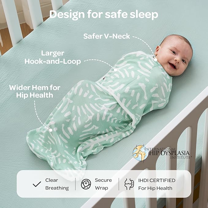 Momcozy Swaddles for Newborns, Quiet Fastener Swaddle Suitable for Infant 0-3 Months, New-Parent-Friendly Sleep Sack, Reduce Startle Reflex, Newborn Boys Girls Registry Essentials, 2-Pack, Bravery