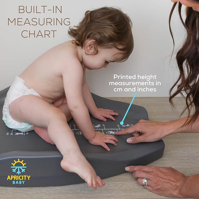 Apricity Baby Diaper Changing Pad ??Waterproof Wipe-Clean Foam Changing Mat with Raised Sides, Non-Slip Base & Portable Design, Extra-Large 31.5??× 19.7??for Newborn to Toddler (Grey)