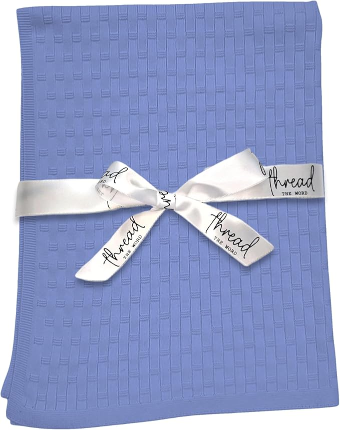 The Lattice Blanket - 100% Organic Cotton Baby Blanket, American Made, 30x40in - Bassinet, Crib, Stroller - Gift Registry Baby Shower for Newborns and Kids (Seamist)