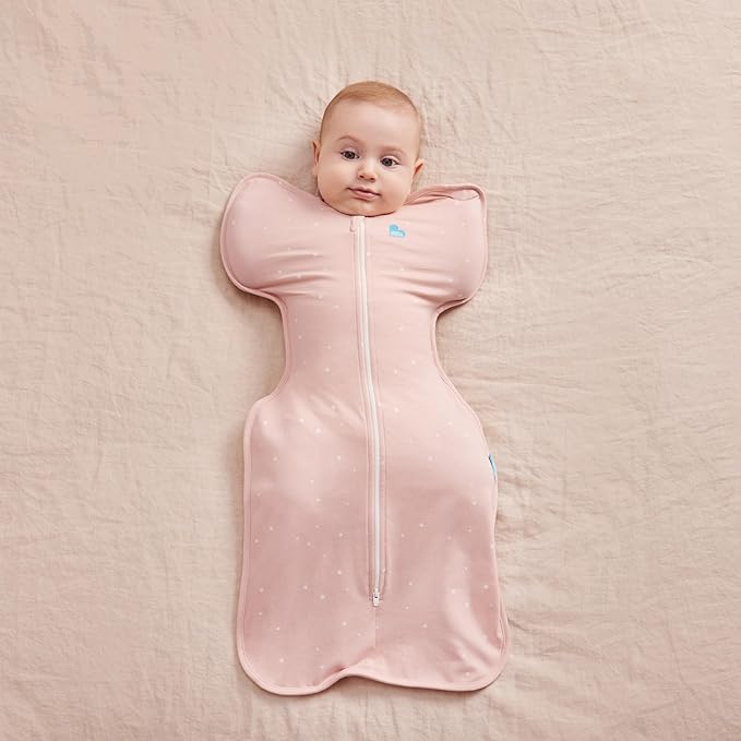 Love to Dream Swaddle UP, Baby Sleep Sack, Self-Soothing Swaddles for Newborns, Snug Fit Helps Calm Startle Reflex, New Born Essentials for Baby, 1.0 TOG, Newborn 5-8.5 lbs, Powder Pink Twinkle