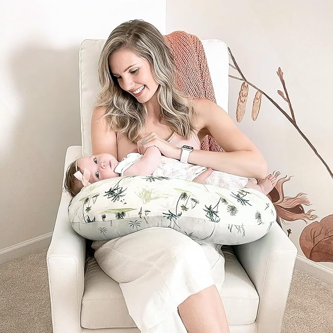 GRSSDER Nursing Pillow Cover Stretchy Minky Removable Nursing Covers for Breastfeeding Pillows, Ultra Soft Comfortable Slipcover for Boy and Girls, Sunny Holiday