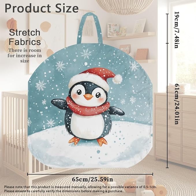 Christmas Penguin Nursing Pillow Cover Neutral Breastfeeding Pillow Cover Fits 22.6in*24in Nursing Pillow for Baby Boy Girl Neutral Baby Nursing Pillow Cover Feeding Pillow Cover