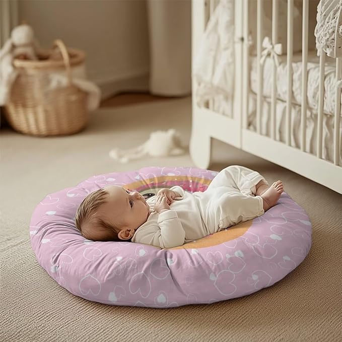 Donut Sloth Pillow Cover Breastfeeding Pillow Slipcover for Baby Boys & Girls Nursing Pillow Case for Newborn Soft Fabric Fits Snug On Infant Washable & Breathable