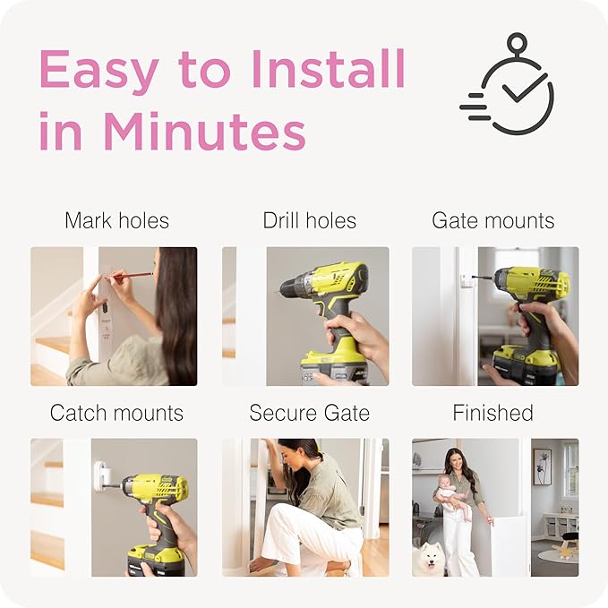 Retractable Baby Gate Perma Child Safety 41" Tall x 71??Wide, Mesh, for Stairs, Doorways, Dogs, Pets, Indoor, Outdoor, One-Handed Operation, Locking, Easy Install, Hardware Mount, Gray