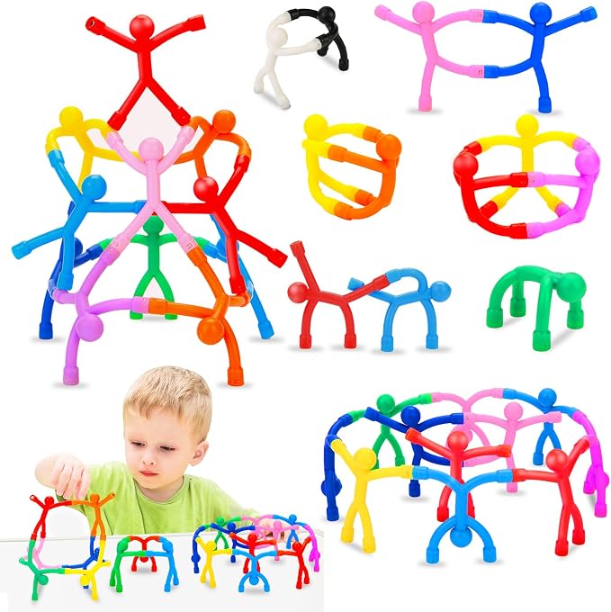 48pcs Travel Magnetic Toys for Kids Toddlers: Portable & Durable for Airplane Road Trip Car Travel Games, Magnetic-People-Magnet-Men, Creativity & Educational, Fidget Toys for Classroom Office