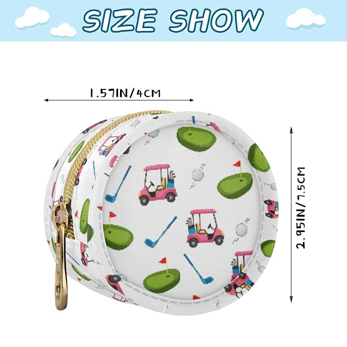 Golfs White Print Pacifier Holder Case with Clip Paci Holder Pacifier Storage Case Container Portable for Diaper Bag Baby Boy Girl Essentials