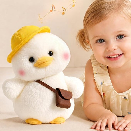 iPlay, iLearn Baby Duck Talking Toy, Toddler Interactive Plush Stuffed Animal, Infant Musical Singing & Repeating Head Sway Little Duck Toy, Cute Birthday Gift 12-18 Month 1 2 3 Year Old Kid Girl Boy