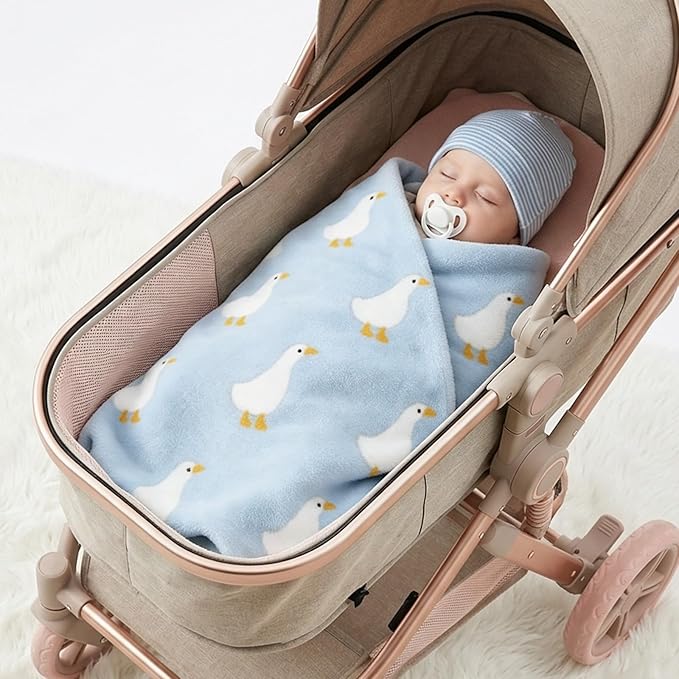 Receiving Baby Blanket,100% Luxury Cotton Knit Baby Blanket,Lightweight Cozy Neutral Swaddling Blanket for Newborns,Boys & Girls,Infant and Toddler
