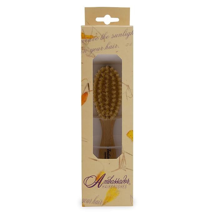 Ambassador Hairbrush, Wood Baby Natural, 1 Hairbrush (Pack of 2)