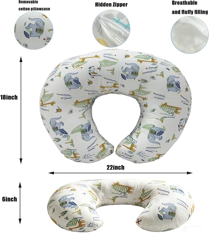 Nursing Pillow Breastfeeding Pillow Removable cover Machine washable | Conforming to ergonomic design. Detachable cover. Machine washable. Breathable fabric.Arm fatigue free Soft supportive fill