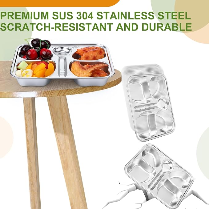 Jinei 20 Pieces Kids Stainless Steel Utensils Set Include 4 Butterfly Shaped Plates, 4 Bowls, 4 Cups, 4 Spoons, and 4 Forks, Stainless Steel Dinnerware Set for Toddler Utensils Silverware