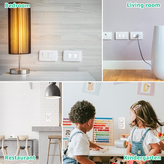 Outlet Covers Baby Proofing with Hidden Handle (32 Pack) Child Proof Outlet Plug Covers 3-Prong Baby Proofing Electrical Outlet Cover Safety Power Outlet Protector Child Socket Cap