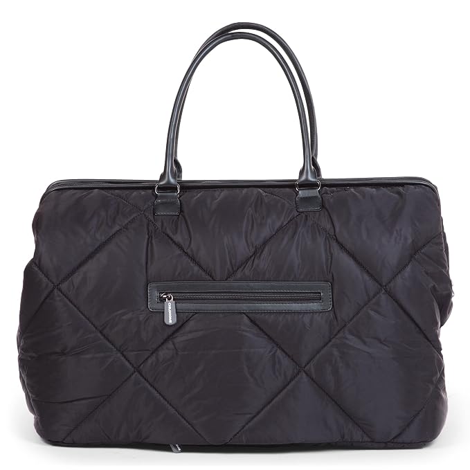 Childhome The Original Mommy Bag – Large Baby Diaper Bag, Mommy Hospital Tote and Travel Tote, Pregnancy Must Haves (Puffered Black)