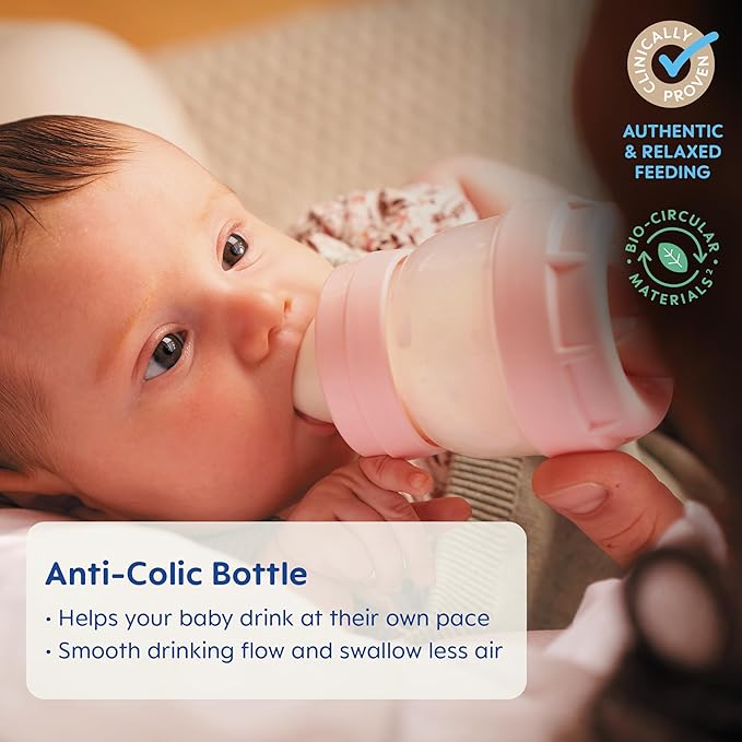 MAM Easy Start Anti-Colic Baby Bottles, 5 oz Slow Flow & 9 oz Medium Flow, Reduces Gas & Colic, BPA-Free, Self-Sterilizing, Bonus Fast Nipple