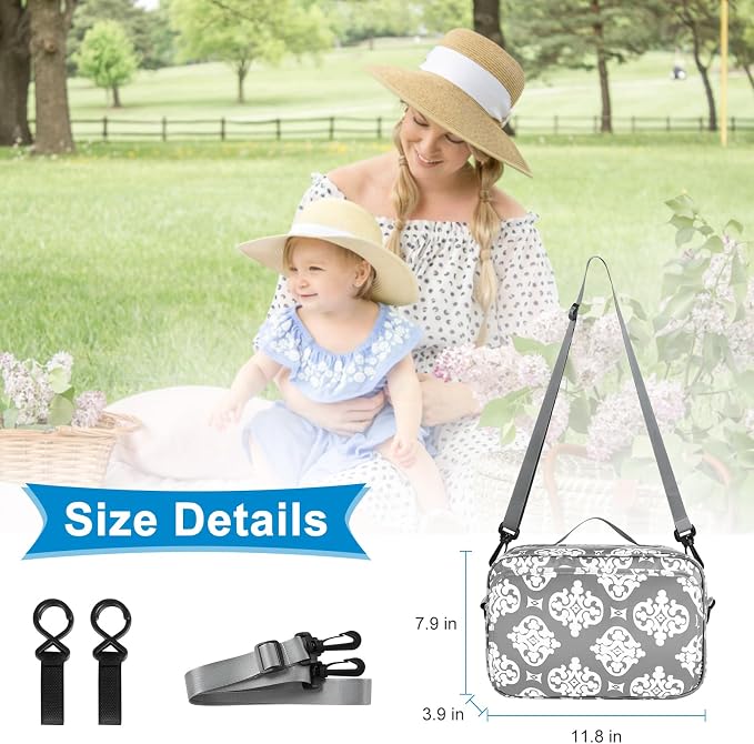 Accmor Stroller Organizer, Universal Stroller Organizer with Insulated Cup Holder Pocket, Dual Purpose Large Capacity Stroller Bag Caddy, Stroller Accessories Fits for Uppababy, Doona, Nuna Strollers