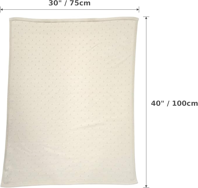The Heirloom Blanket - 100% Organic Cotton Baby Blanket, American Made, 30x40in - Bassinet, Crib, Stroller - Gift Registry Baby Shower for Newborns and Kids (Mauve)