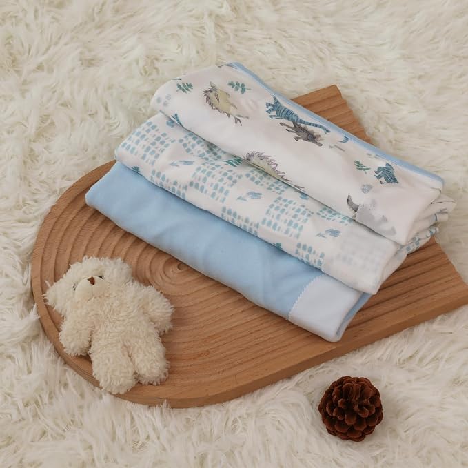 Baby Swaddle Sleep Sack 3 Pack, Organic Cotton Newborn Swaddle Wraps for 0-3 Months, Adjustable Wings, Breathable Soft Swaddling Blankets for Infant Boys Girls, Baby Sleep Essentials