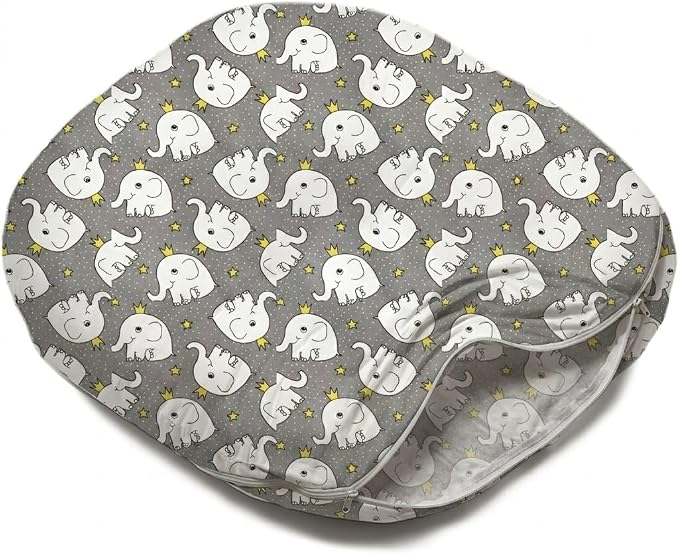 Ultra Soft Nursing Pillow Cover, Removable Breathable Cotton Slipcover for Breastfeeding & Maternity Support, Multifunctional Feeding Cushion Cover for Mom and Baby (HH)