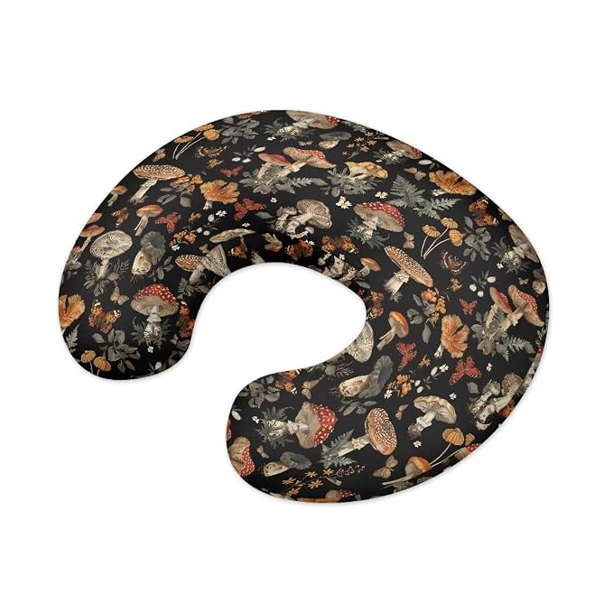 Mushroom Forest Nursing Pillow Cover for Baby Boys & Girls - Breastfeeding Moms Slipcovers Fits Original Support Pillow