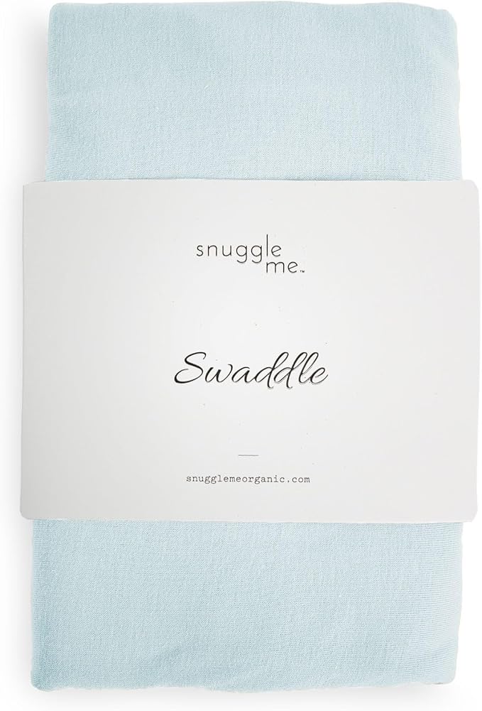 snuggle me Swaddle | Organic Cotton Swaddle Blanket, Soft Stretch, 47 x 47 inches (Bluebell)