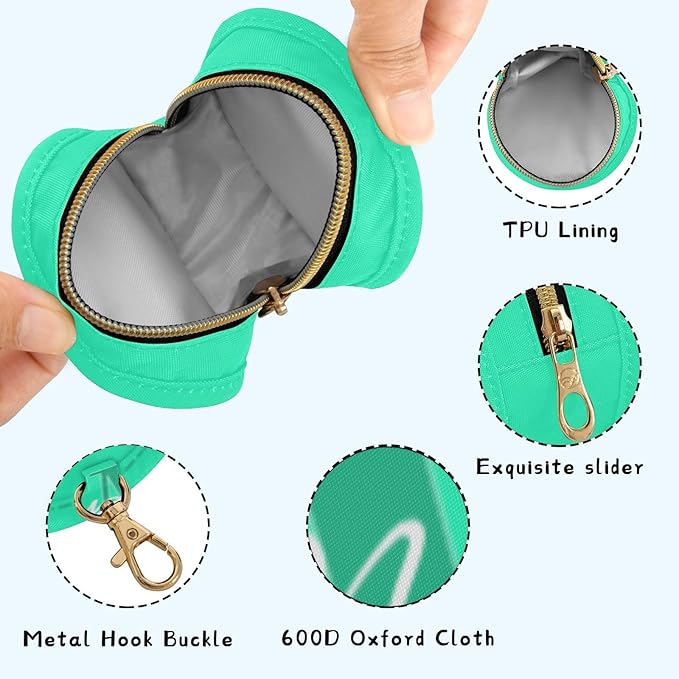 Custom Turquoise Pacifier Holder Case for Diaper Bag Personalized Portable Travel Pacifier Storage Case with Clip Newborn Baby Pouch for Baby Boys Girls Purse Outdoor