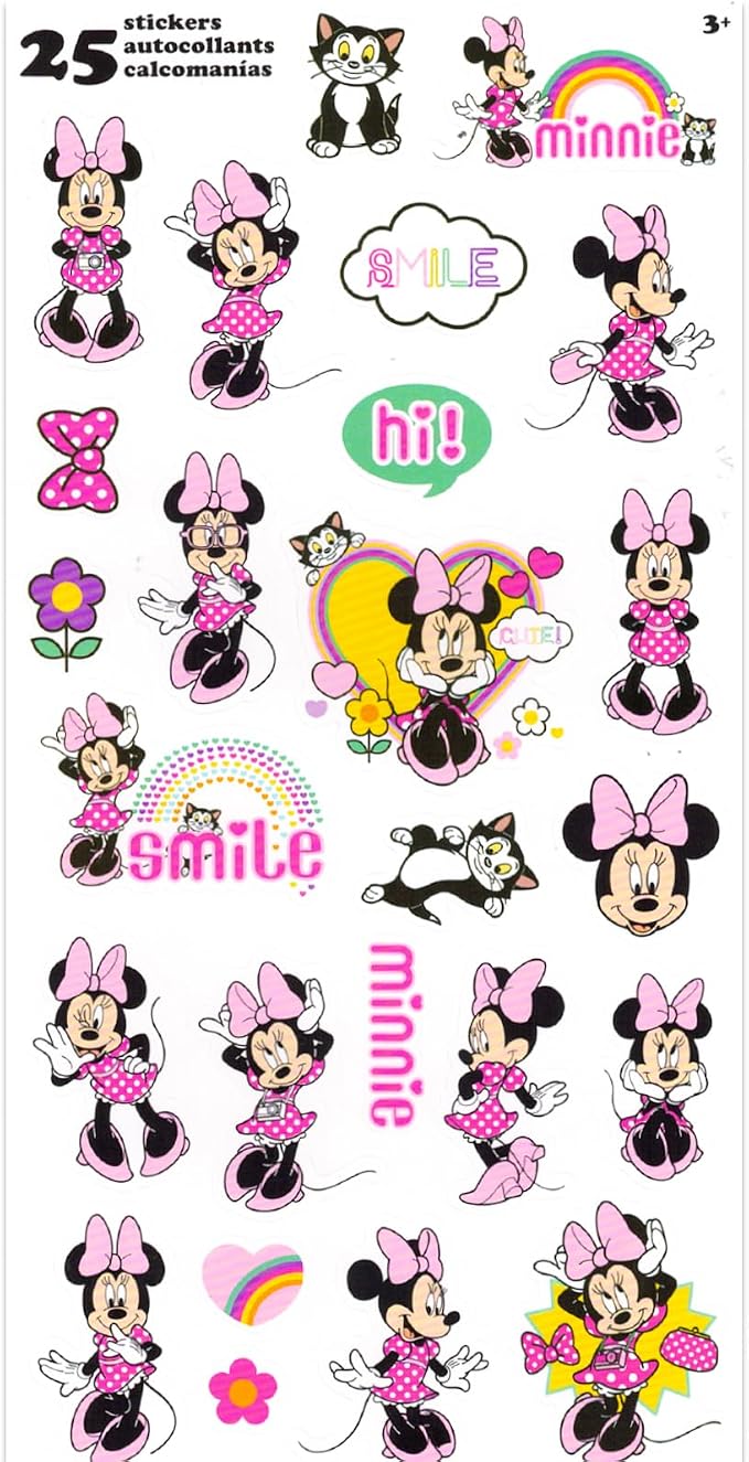 Minnie Mouse Wooden Puzzle 5 Pack - Minnie Mouse Wood Puzzles Bundle with Holding Tray Plus Minnie Stickers and More | Minnie Mouse Jigsaw Puzzles for Kids, Girls