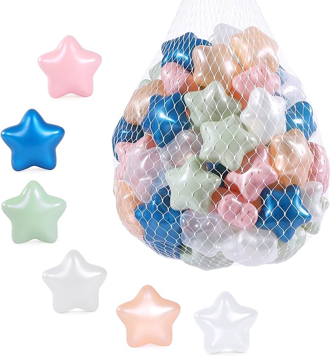 STARBOLO Ball Pit Balls for Toddlers Pack of 100 200 500 - BPA&Phthalate Free Non-Toxic Crush Proof Soft Plastic Balls for 1-5Years Old Toddlers Girl Kids Birthday Pool Playpen Tent Party