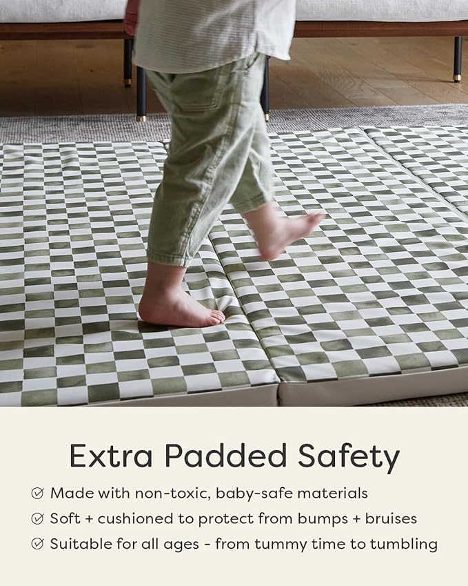 House of Noa Tumbling Baby Play Mat for Floor ??Foldable Foam Playmat for Babies & Kids, Non-Toxic Wipeable Baby Mat
