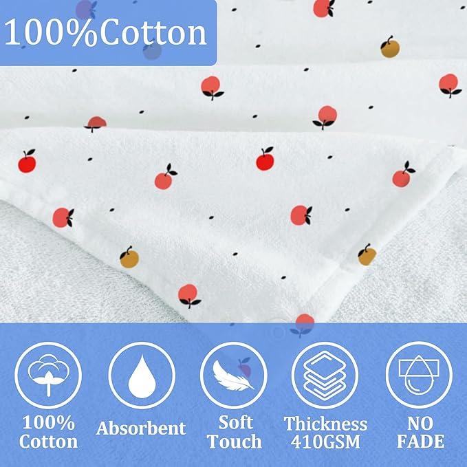 VOOVA & MOVAS Toddler Towel with Hood, Oversized (2-4Years,22"X22") Made from 100% Soft Cotton,Absorbent Hooded Poncho Towel for Baby Boy,Perfect for Pool | Swimming | Bath | Beach,Orange
