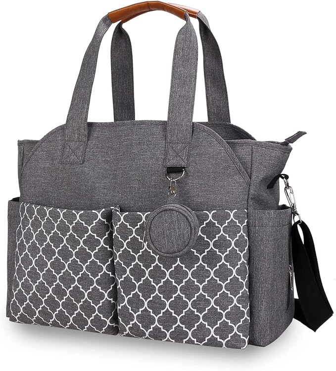 Diaper Bag Tote Large Multi-Function Baby Changing Bag for Mom with Changing Station Travel Nappy Bag for Women