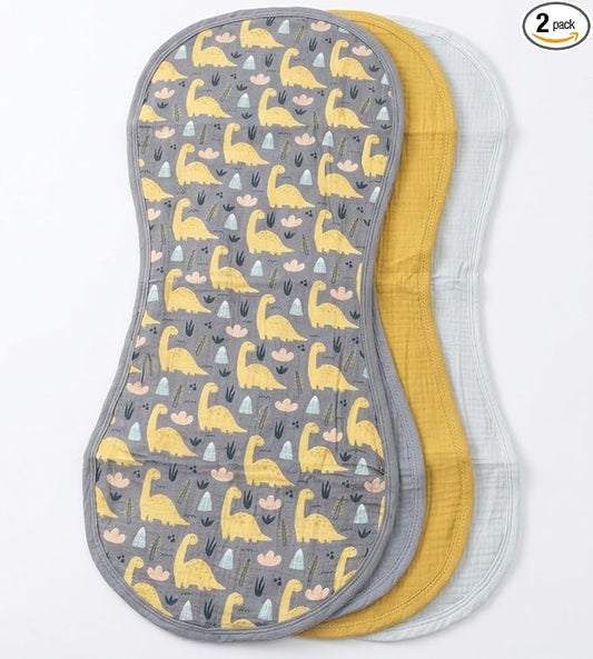 Thicker 4-Pack Waterproof Changing Pad Liners - Ultra Soft & Absorbent for Baby, Fits Keekaroo Peanut Changer & Standard Pads, Machine Washable, Two-Sided Design (15"x26.5") (Dinosaur Pattern)