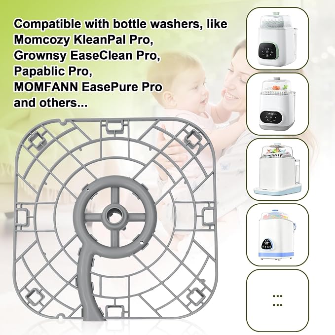 Bottom Tray Replacement Compatible with Momcozy KleanPal Pro Bottle Washer, Replacement Base Rack for Grownsy EaseClean, Papablic & MOMFANN EasePure Bottle Washer Pro, PP, BPA Free