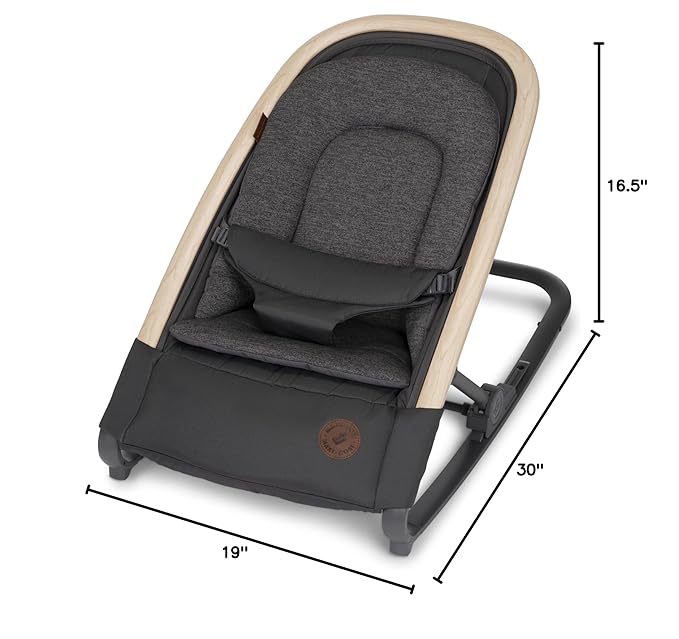 Maxi-Cosi Kori 2-in-1 Baby Bouncer Seat for Infants, Baby Rocker Chair, Portable Baby Bouncer, Classic Graphite