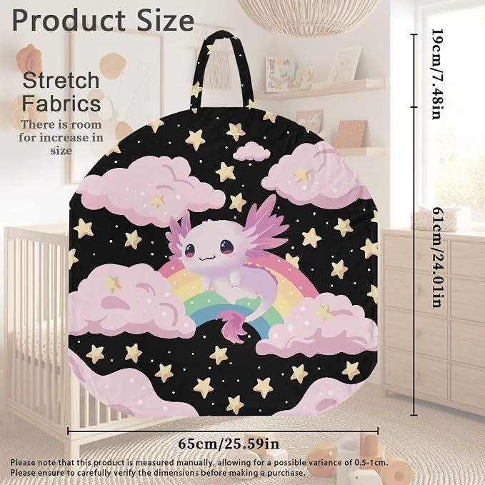 Rainbow Axolotl Stretchy Nursing Pillow Covers Breast Feeding Pillows Covers for Moms Ultra Soft Snug Fits On Infant Nursing Pillow Nursing Pillow Case for Newborn